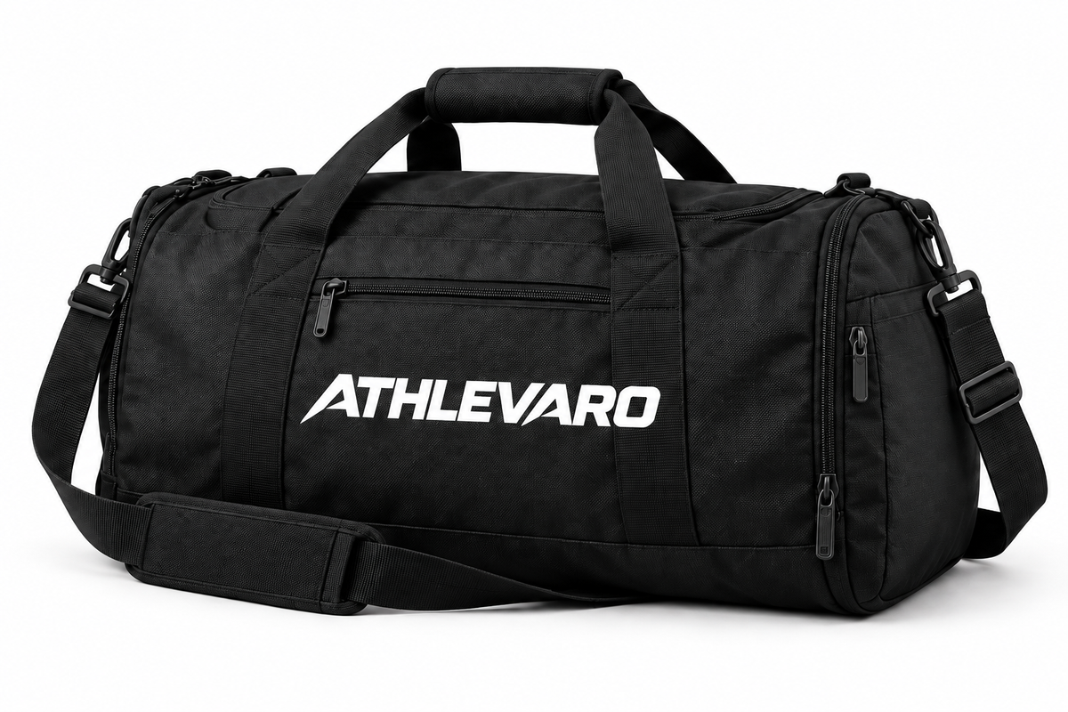 ATHLEVARO Black Gym Bag