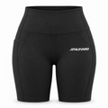 ATHLEVARO Black High-Waisted Biker Shorts