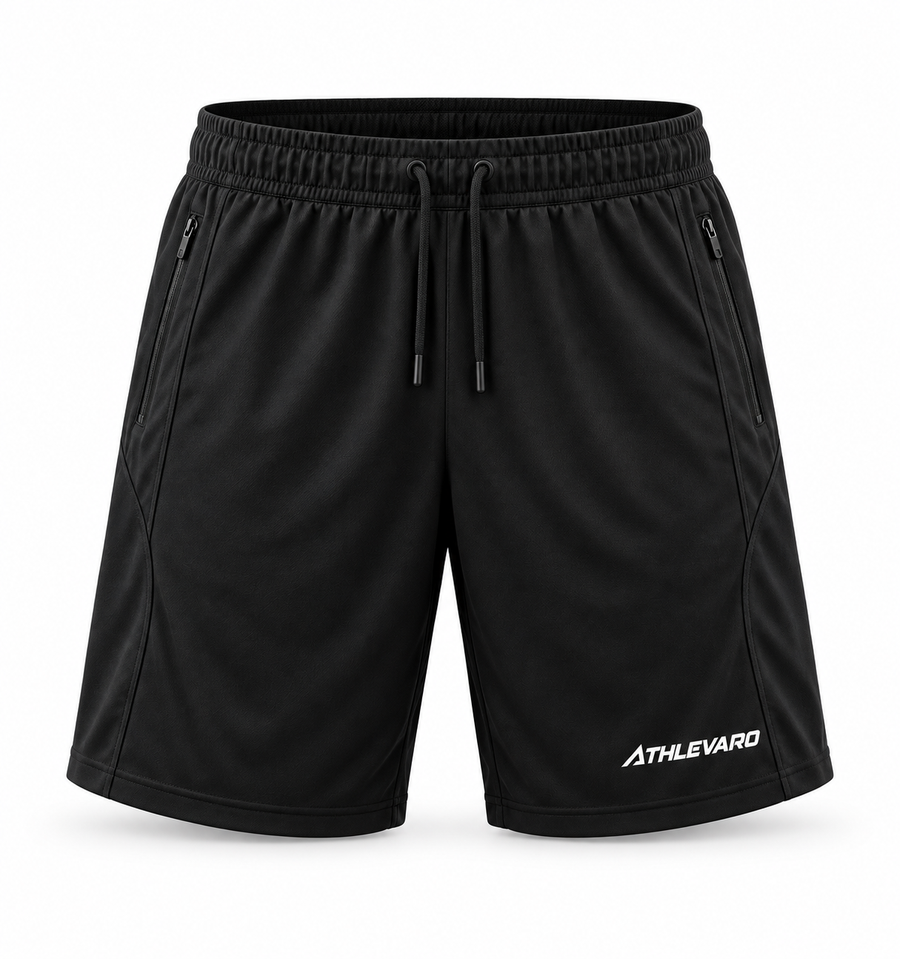 ATHLEVARO Black Training Shorts